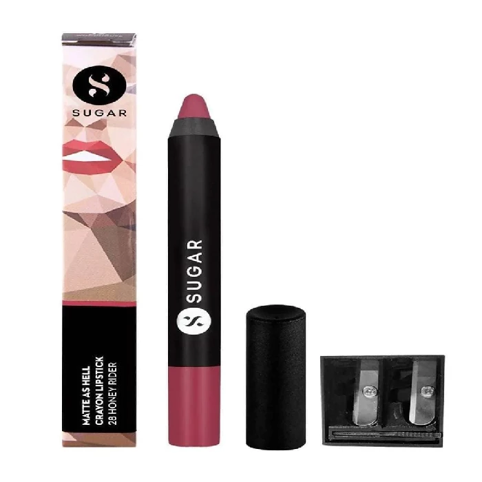 Sugar Matte As Hell Crayon Lipstick - Honey Rider (Deep Peach Pink), 2.8 g-2.webp